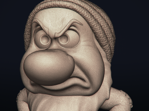 grumpy - one of the seven dwarfs - printable 3d print model 3D Print Model