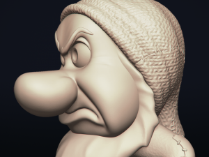 grumpy - one of the seven dwarfs - printable 3d print model 3D Print Model