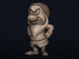 grumpy - one of the seven dwarfs - printable 3d print model 3D Print Model