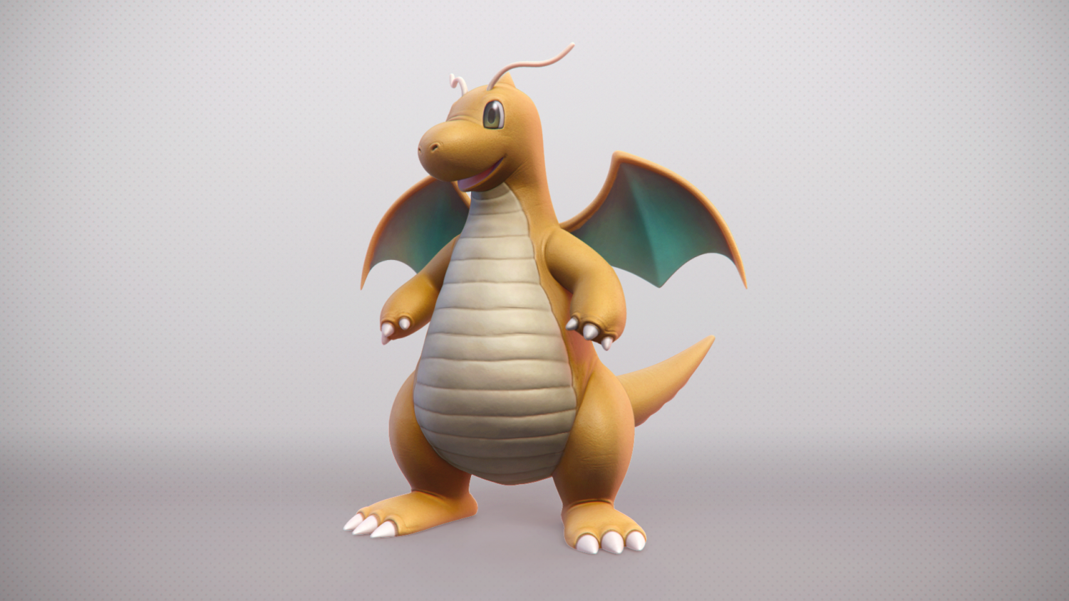 Персонажі. dragonite - realistic dragon pokemon 3D Моделі. 