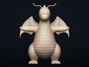 dragonite - realistic dragon pokemon 3D Model