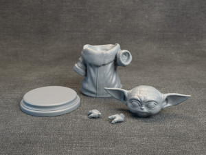 baby yoda - the mandalorian Modèles 3D en vedette