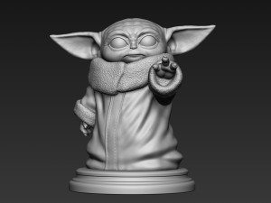 baby yoda - the mandalorian Modèles 3D en vedette