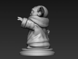 baby yoda - the mandalorian Modèles 3D en vedette