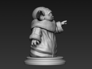 baby yoda - the mandalorian Modèles 3D en vedette