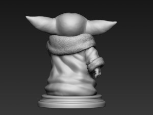 baby yoda - the mandalorian Modèles 3D en vedette