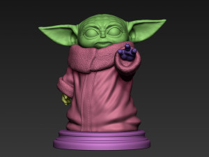baby yoda - the mandalorian Modèles 3D en vedette