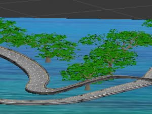 circuit over the ocean 3D मॉडल