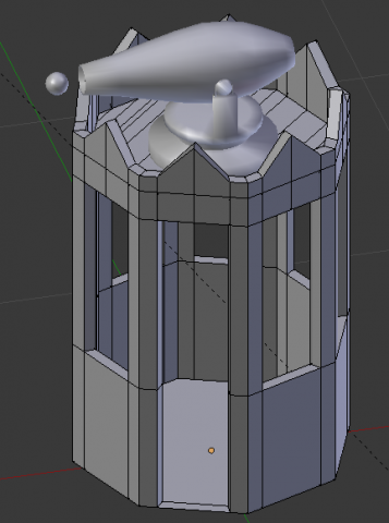 tower with cannon and ball for cannon ideal for strategy games 3D Model .c4d .max .obj .3ds .fbx .stl .blend 