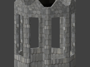 tower with cannon and ball for cannon ideal for strategy games 3D Model