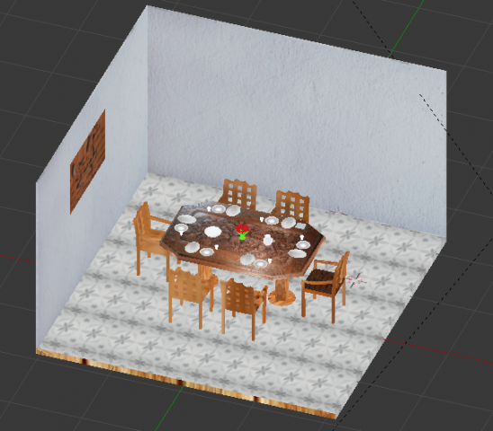 table with chairs 3D 模型 .c4d .max .obj .3ds .fbx .stl .blend 