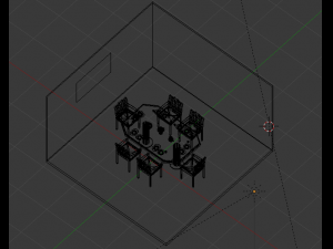 table with chairs 3D 模型