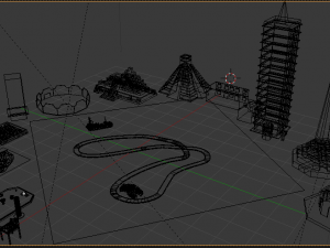 set of 3d objects 3D Model