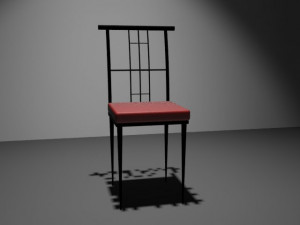 wrought iron chair Modèle 3D