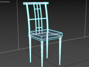 wrought iron chair Modèle 3D