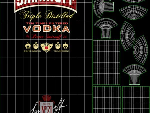alcohol bottle vodka whisky collection 3D Model