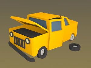 broken car Modello 3D