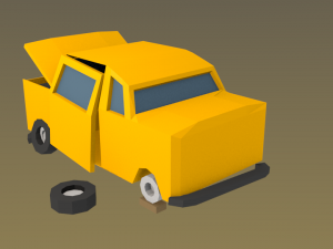 broken car Modèle 3D