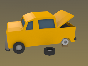 broken car Modèle 3D