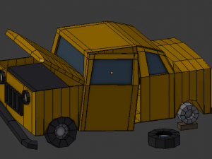 broken car Modèle 3D