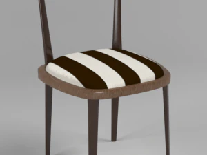 나무 의자 3D 모델