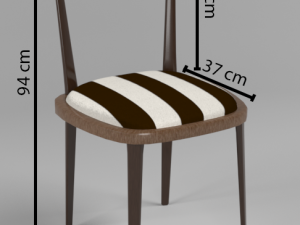 wooden chair 3D-Modell