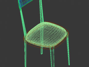 wooden chair 3D-Modell
