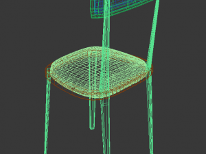 wooden chair 3D-Modell