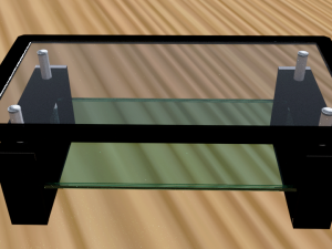 drawing room glass table 3D मॉडल