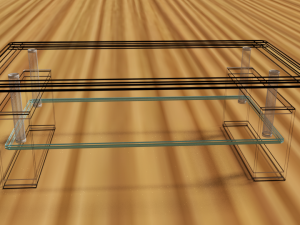 drawing room glass table 3D मॉडल