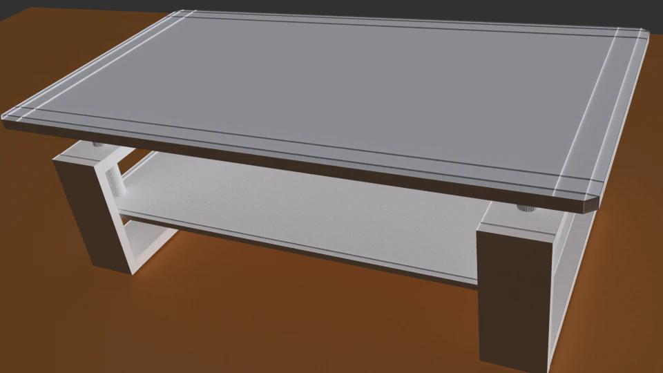 drawing room glass table 3D Model .c4d .max .obj .3ds .fbx .stl .blend