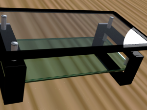 drawing room glass table 3D मॉडल