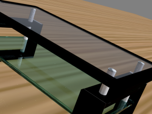 drawing room glass table 3D मॉडल