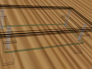 drawing room glass table 3D Model