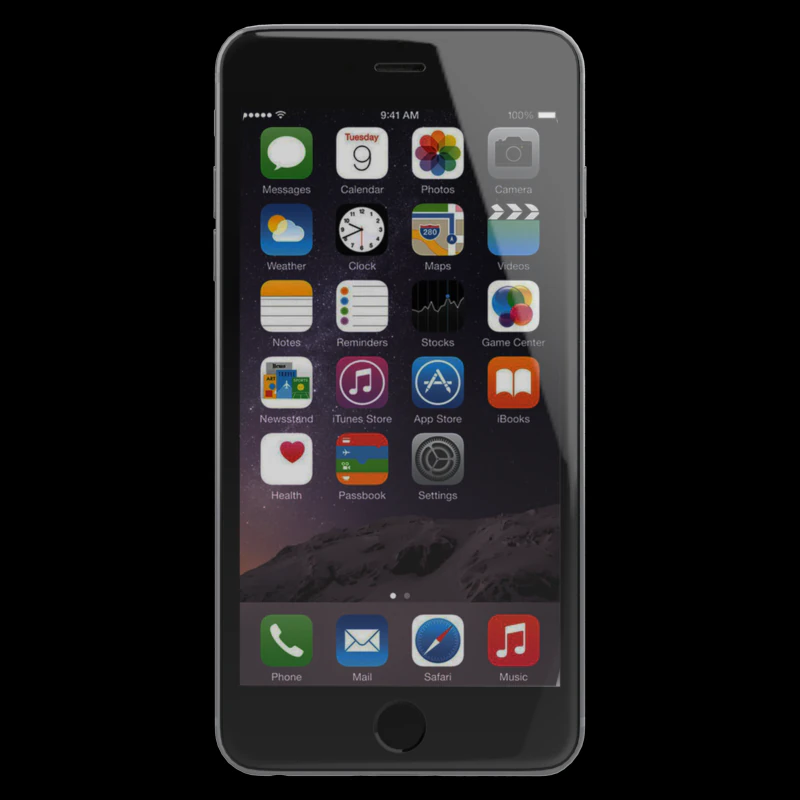 iphone 6 space gray 3D Model .c4d .max .obj .3ds .fbx .stl .blend 