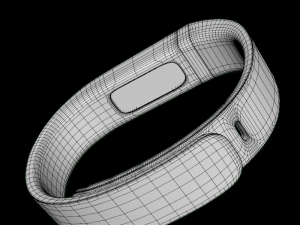 fitbit flex wireless wristband blue 3D Модель