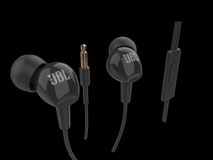jbl c100si earphone mic black 3D Model