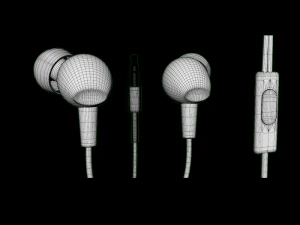 jbl c100si earphone mic black 3D Model