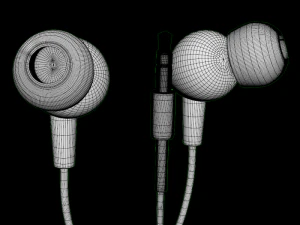 jbl c100si earphone mic black 3D Model
