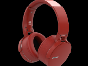 sony mdr xb950bt bluetooth headphones red 3D Model