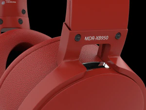 sony mdr xb950bt bluetooth headphones red 3D Model