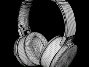 sony mdr xb950bt bluetooth headphones red 3D 模型