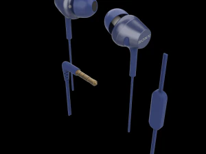 सोनी एमडीआर एक्स250एपीएल ईयरफोन नीला 3D मॉडल