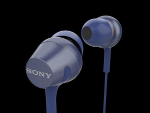 सोनी एमडीआर एक्स250एपीएल ईयरफोन नीला 3D मॉडल