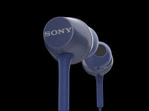 सोनी एमडीआर एक्स250एपीएल ईयरफोन नीला 3D मॉडल