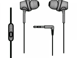sony mdr ex250apl earphone blue Modelo 3D