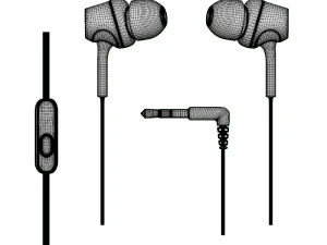 सोनी एमडीआर एक्स250एपीएल ईयरफोन नीला 3D मॉडल