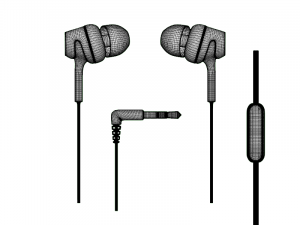 sony mdr ex250apl earphone blue Modelo 3D