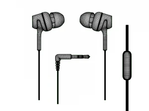 सोनी एमडीआर एक्स250एपीएल ईयरफोन नीला 3D मॉडल