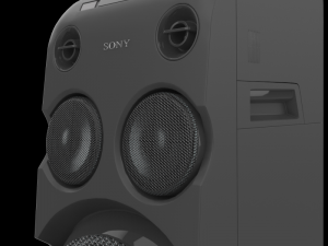 sony mhc v44d audio system black 3D मॉडल